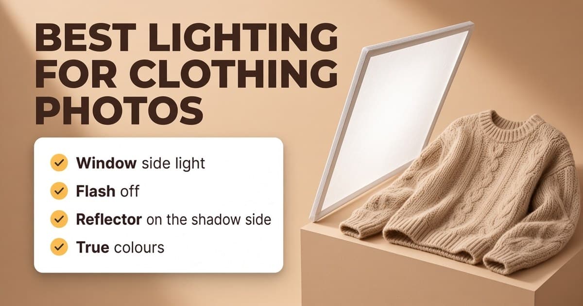 Best lighting for clothing photos at home