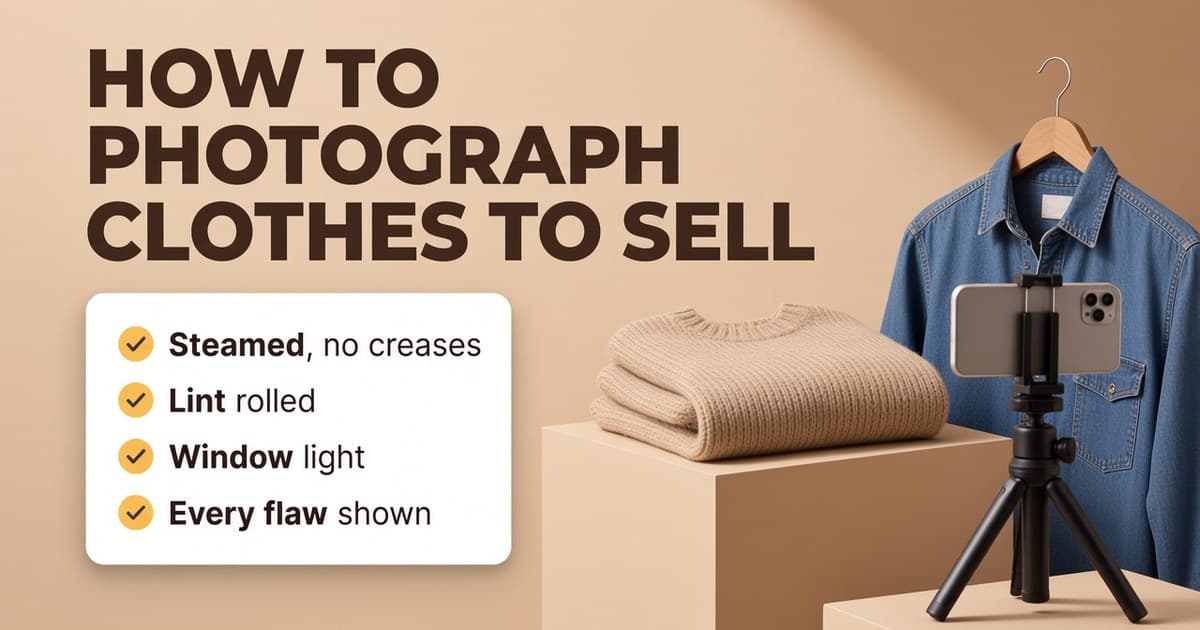 How to photograph clothes to sell on eBay, Vinted and Depop